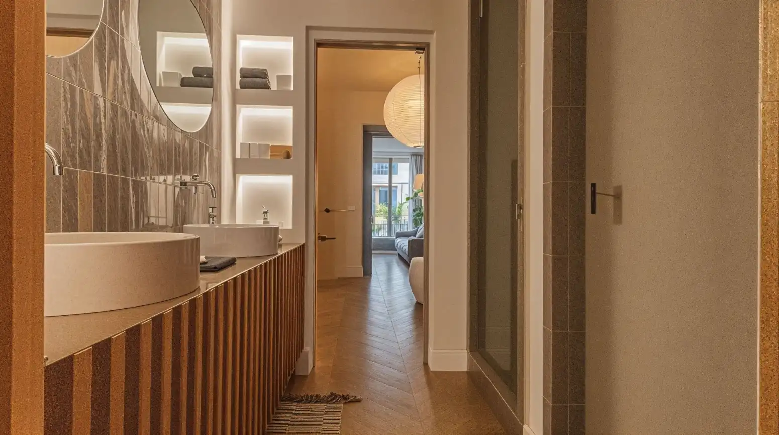 Badezimmer von Dachboden zum Verkauf in  Palma de Mallorca mit Klimaanlage, Heizung und Terrasse