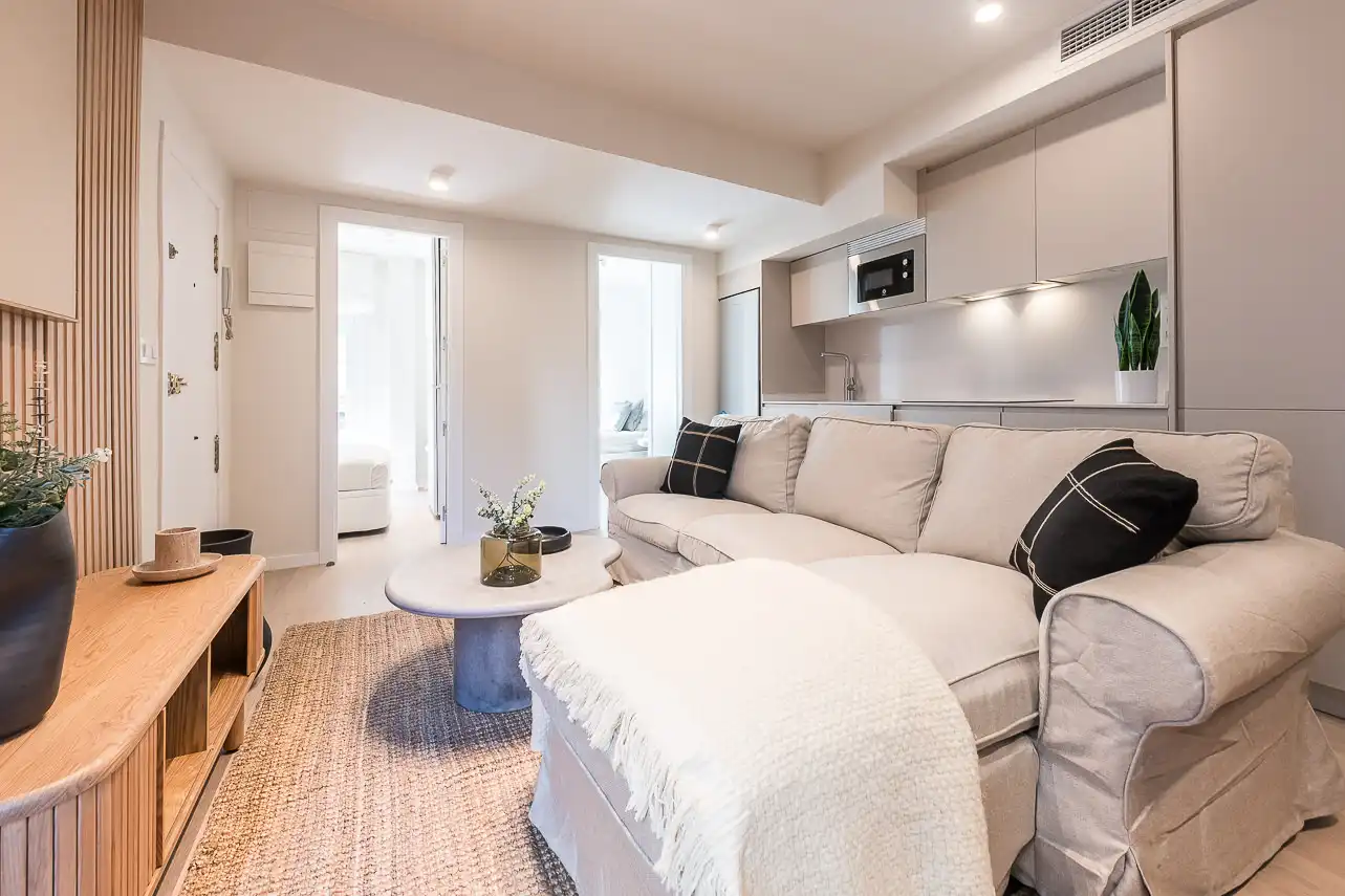 Sala d'estar de Pis de lloguer en Madrid amb Aire condicionat, Calefacció i Terrassa