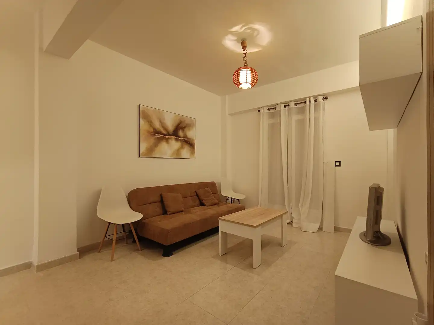 Sala d'estar de Pis de lloguer en Alicante / Alacant amb Jardí privat, Moblat i Rentadora