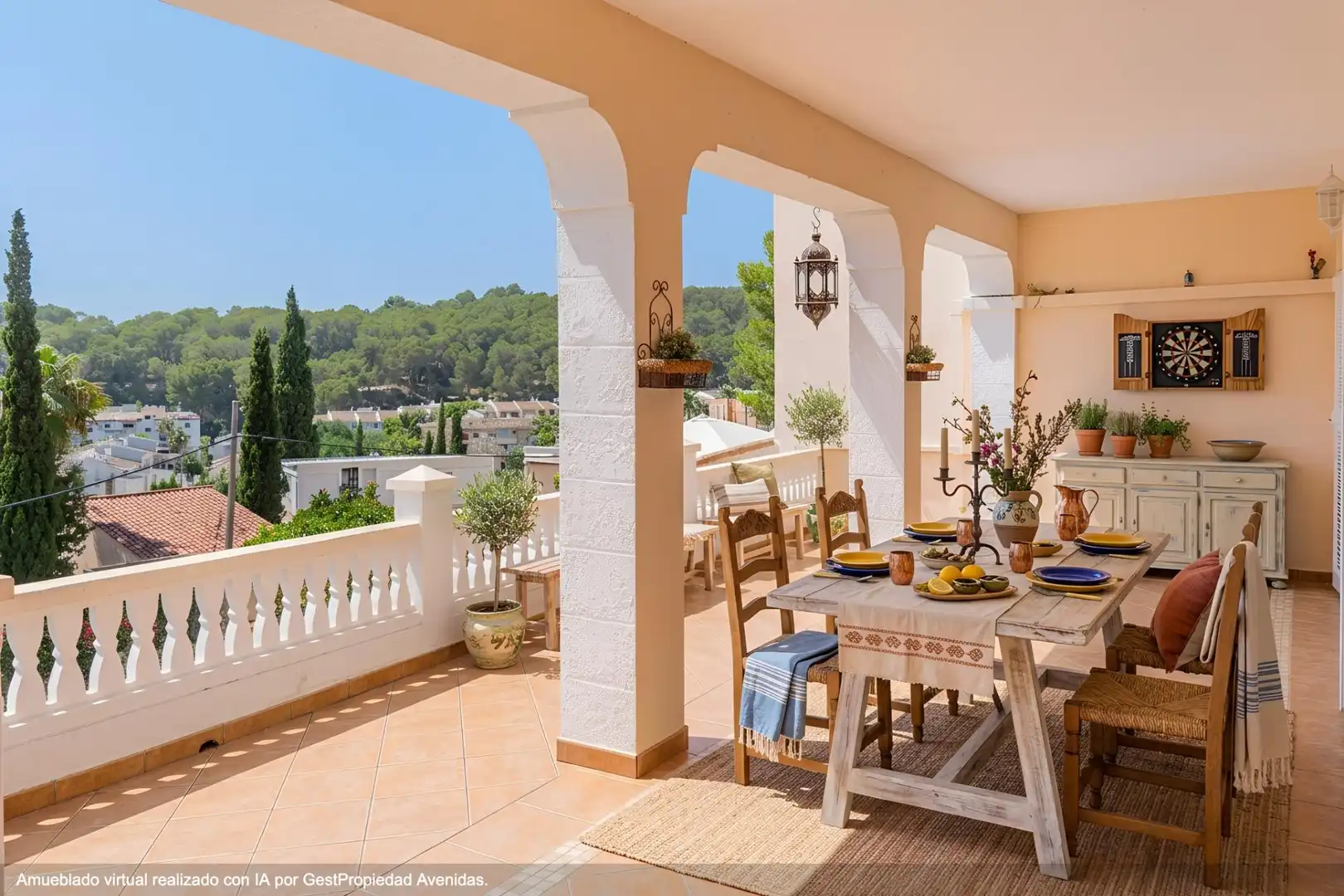 Terrace of Detached homes for sale in Andratx  with Air Conditioner, Heating and Private garden
