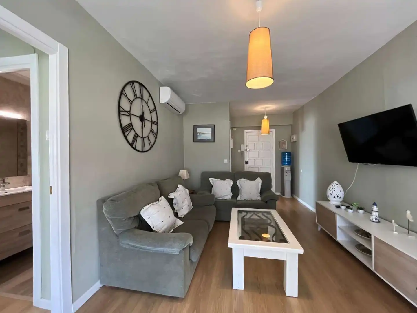 Living room of Flat for sale in Garrucha  with Air Conditioner, Terrace and Furnished