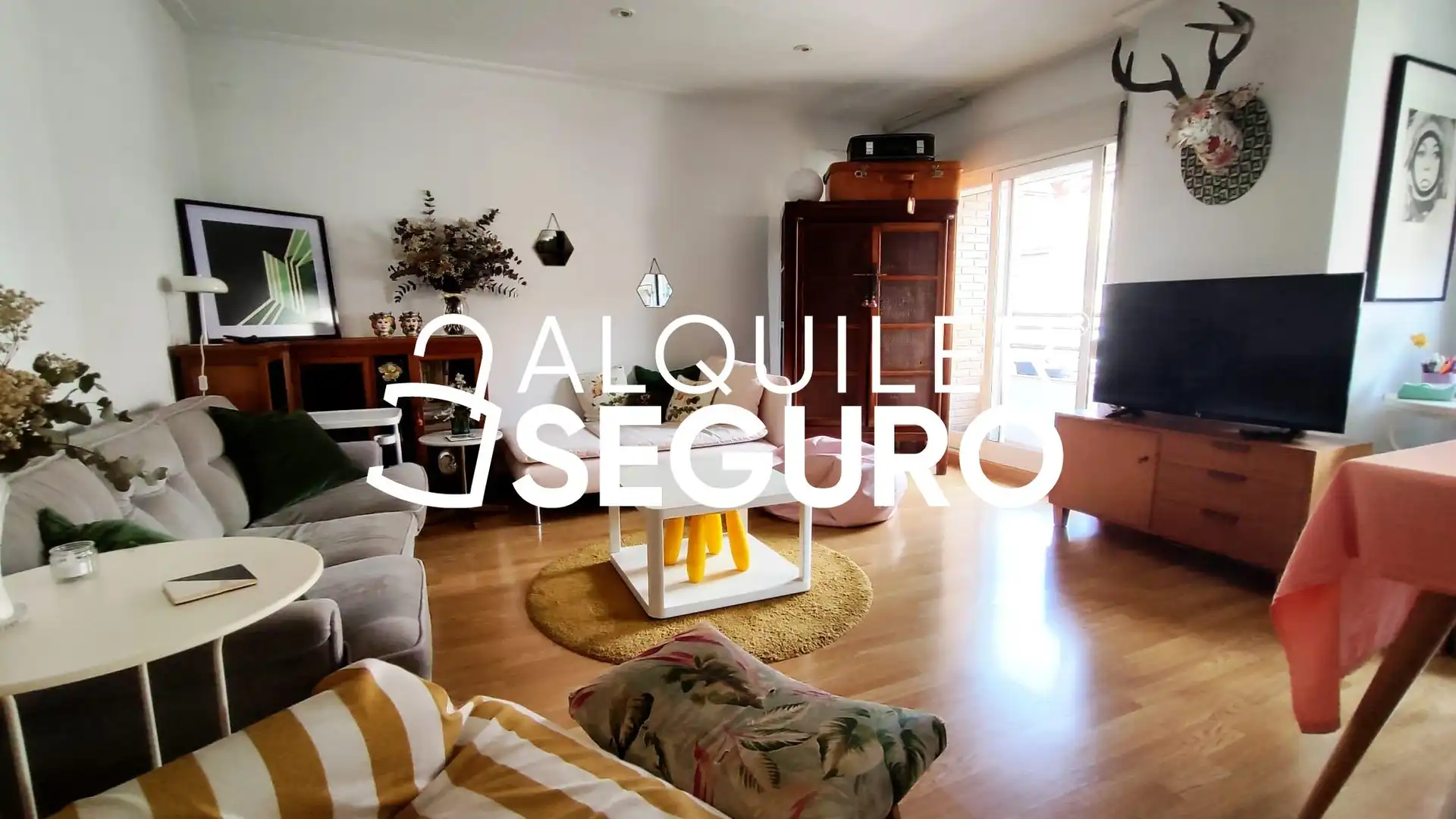 Living room of Flat for rent in Valencia  with Air Conditioner, Heating and Terrace
