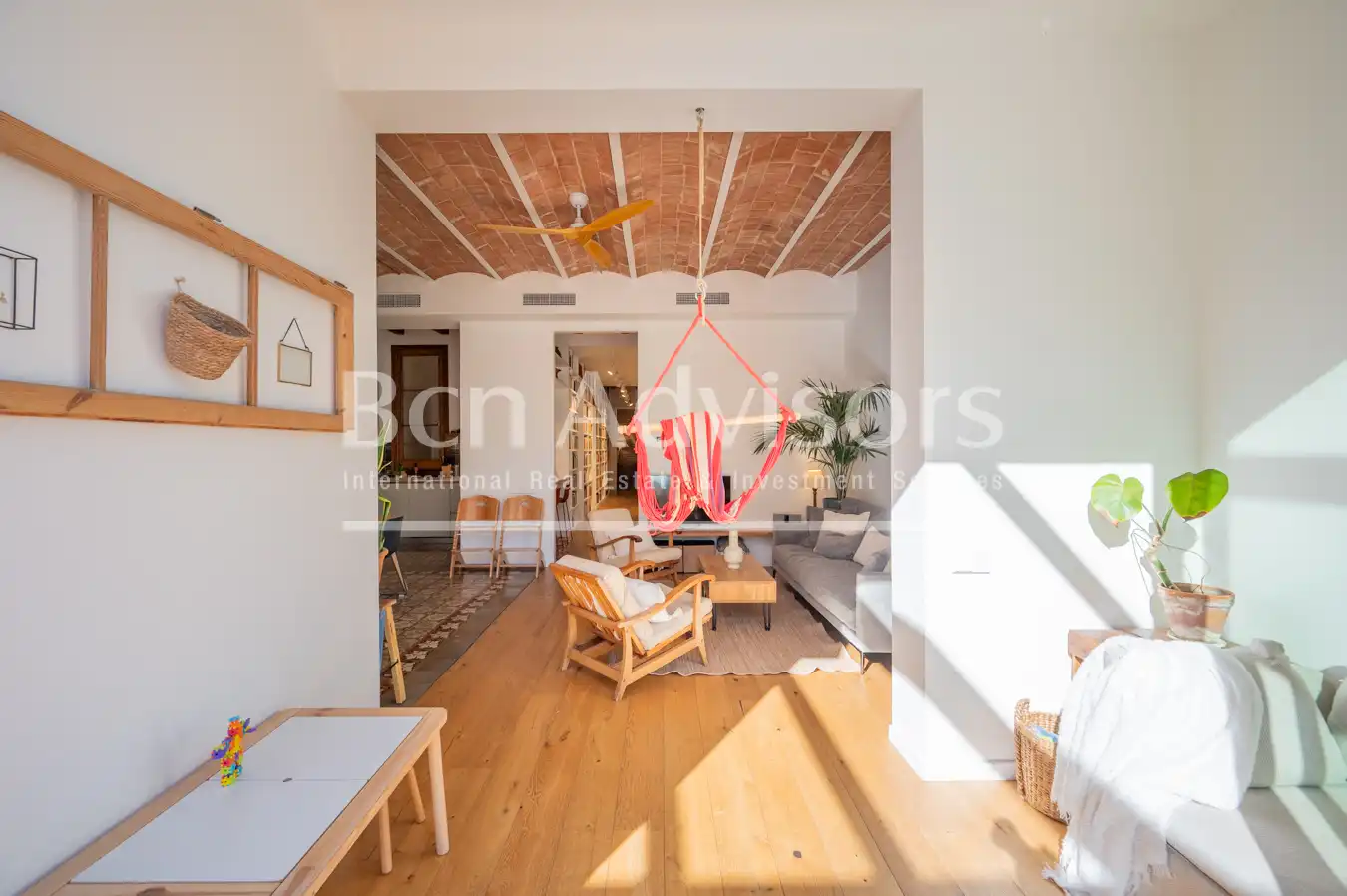 Sala de estar de Piso en venta en Barcelona con Aire acondicionado, Calefacción y Parquet