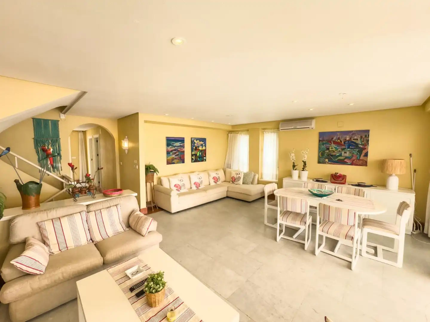 Living room of Duplexes for rent in Santa Pola  with Air Conditioner, Private garden and Terrace