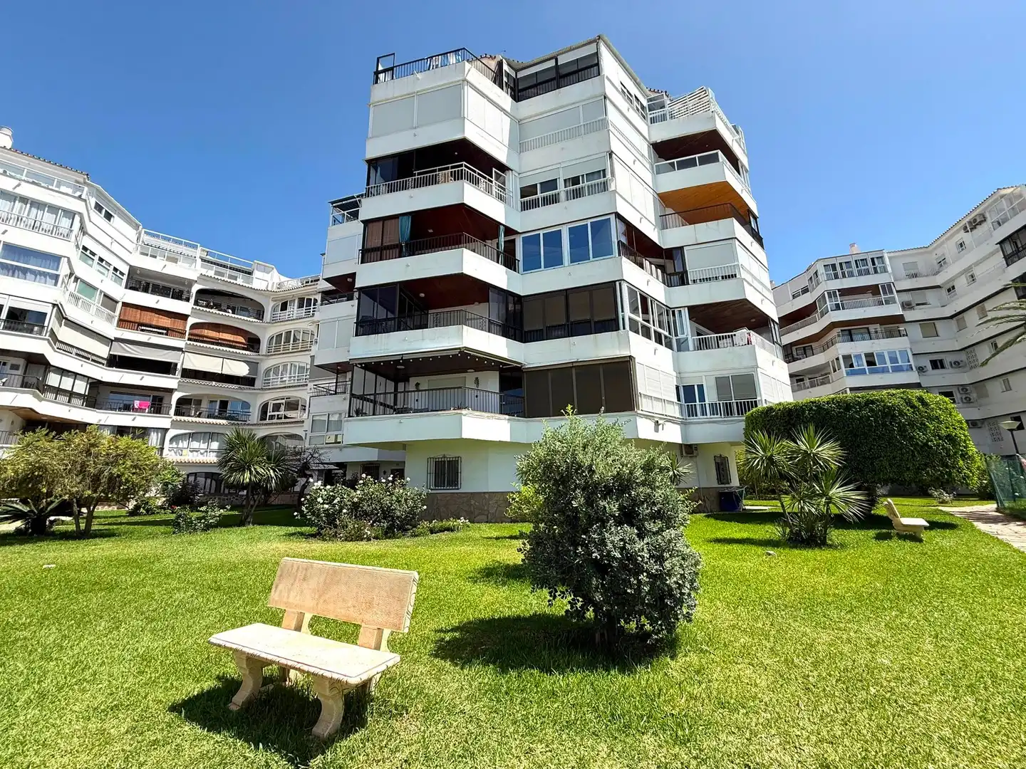 Exterior view of Flat for sale in Torrox  with Air Conditioner, Private garden and Storage room