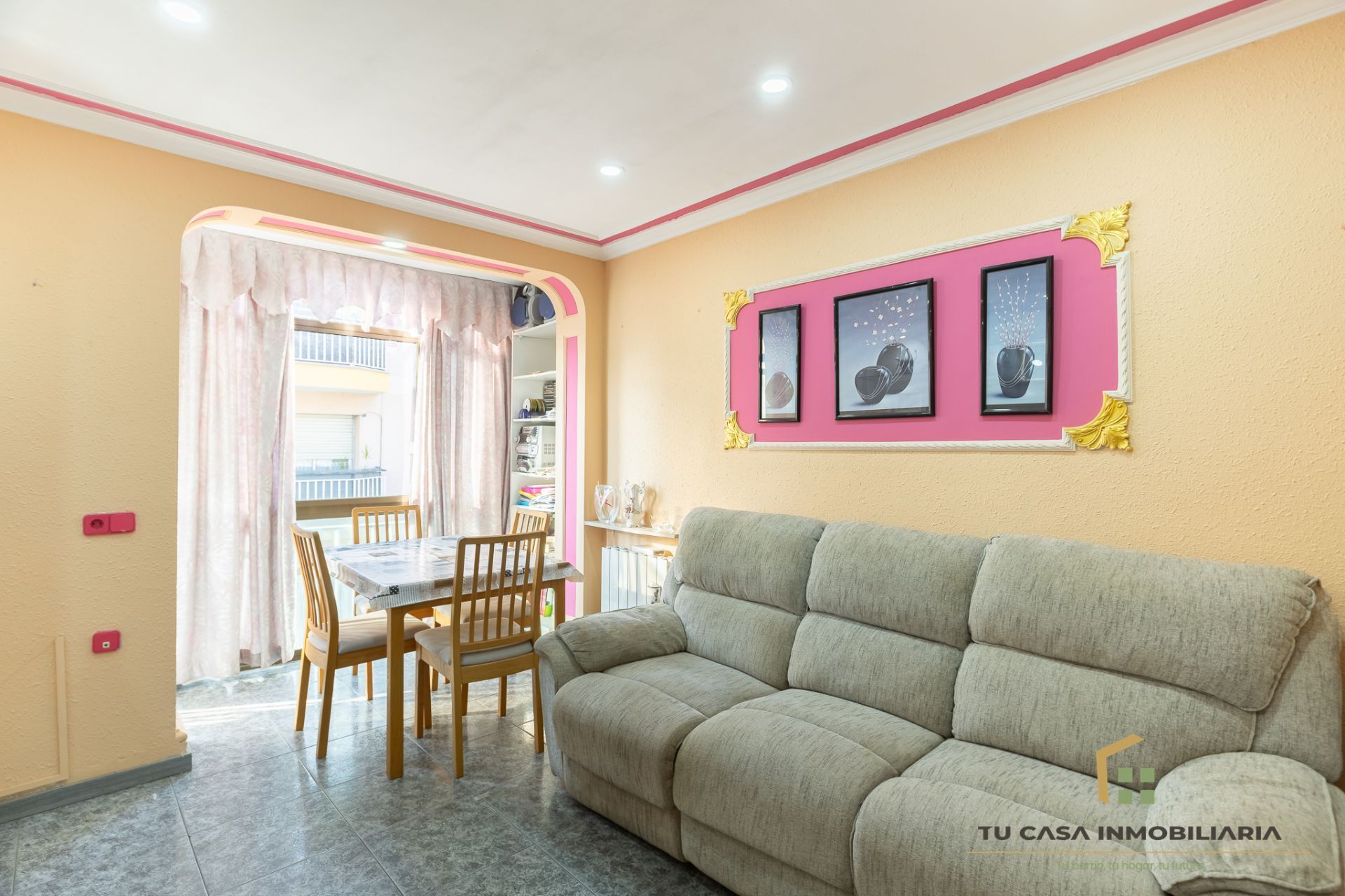 Wohnzimmer von Wohnung zum verkauf in Badalona mit Heizung