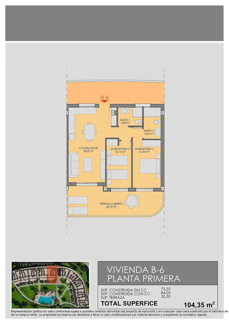 Appartement compact avec terrasse à vendre à Las Lomas de Rame - Bahía Bella, imagen 43