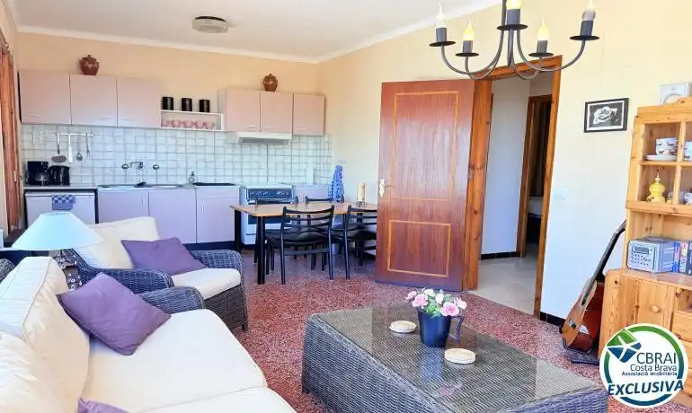 Living room of Houses for sale in Roses  with Private garden, Terrace and TV