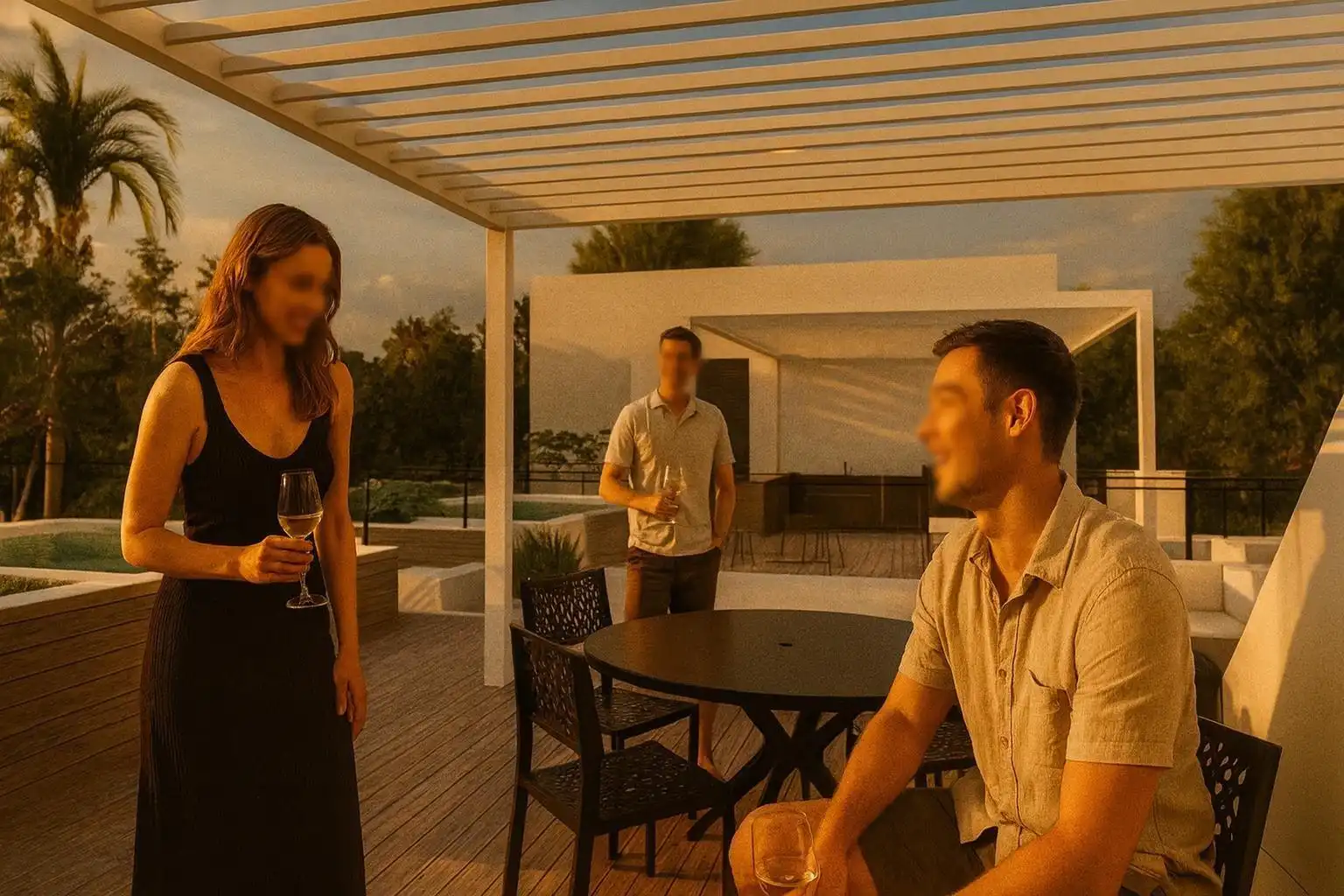 Terrassa de Casa o xalet en venda en Guía de Isora amb Jardí privat, Terrassa i Piscina