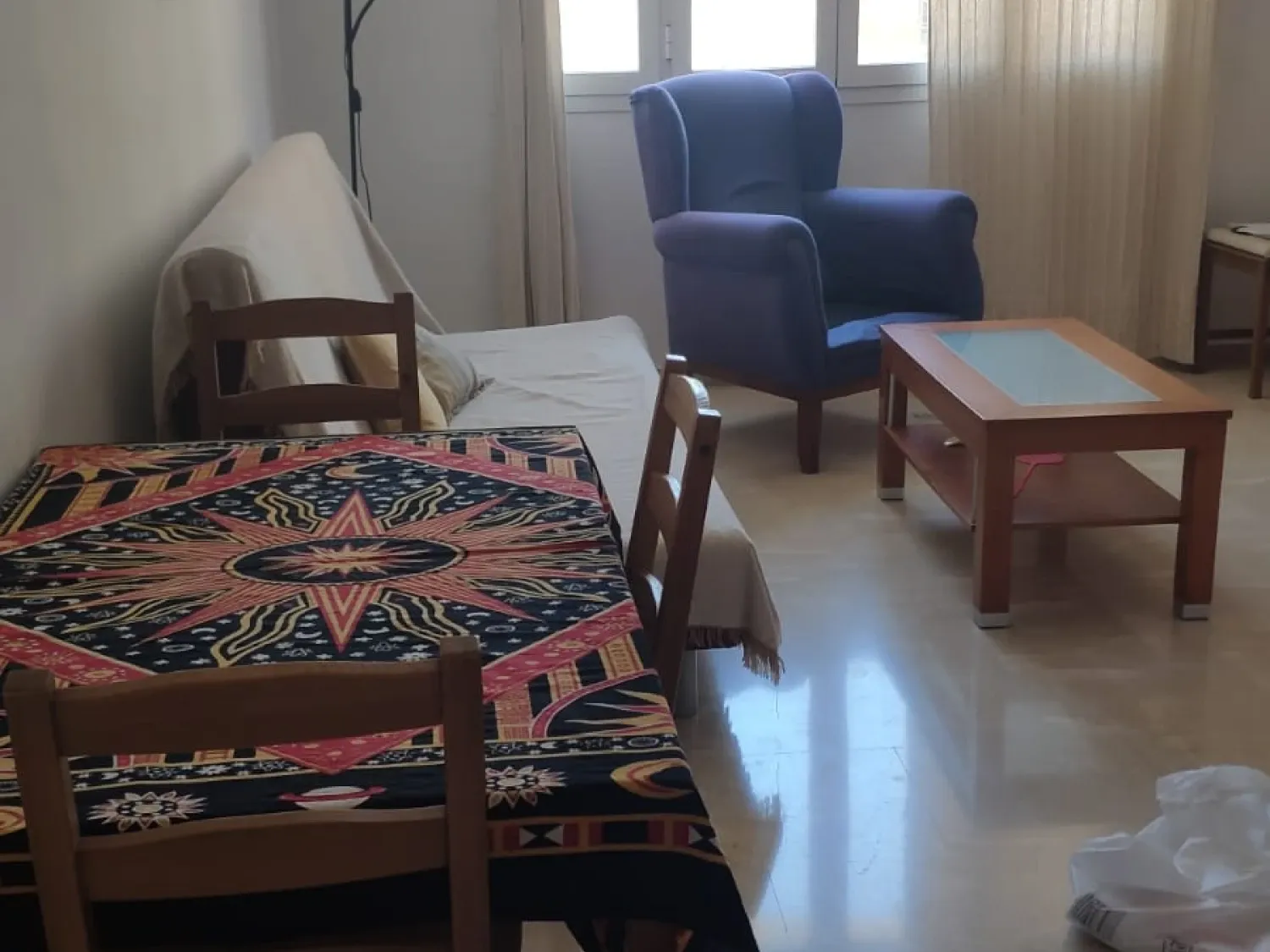 Sala d'estar de Pis de lloguer en Málaga Capital amb Aire condicionat, Moblat i Rentadora