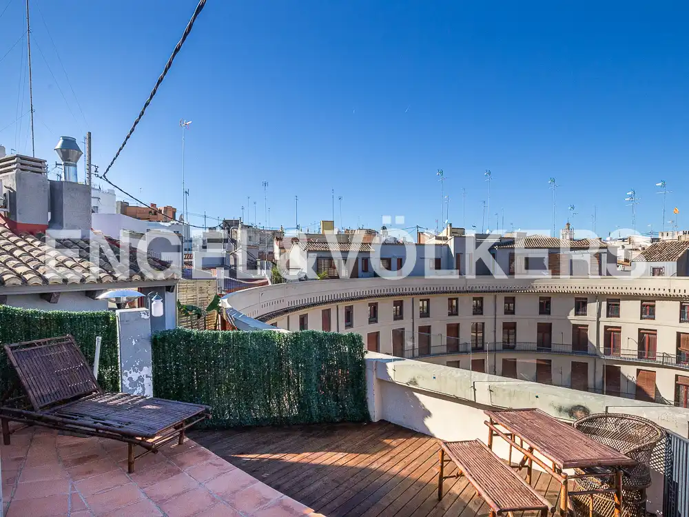 Terraza de Ático de alquiler en Valencia con Aire acondicionado, Calefacción y Parquet