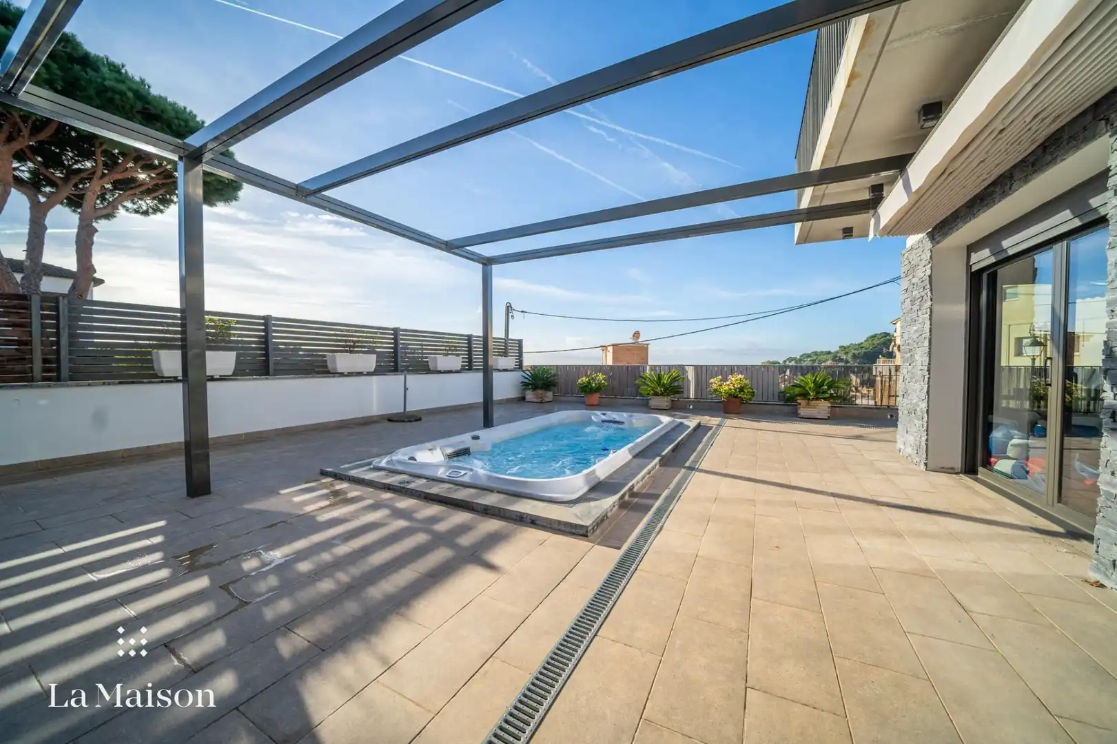 Terraza de Casa o chalet en venta en Caldes d'Estrac con Aire acondicionado, Calefacción y Jardín privado