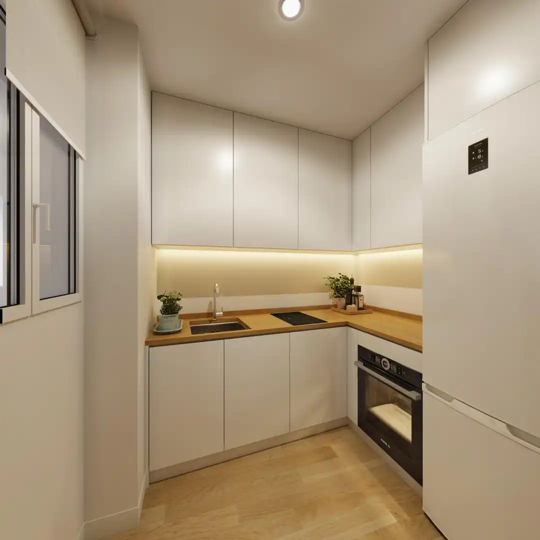 Cuina de Apartament en venda en Chiclana de la Frontera amb Aire condicionat, Terrassa i Balcó