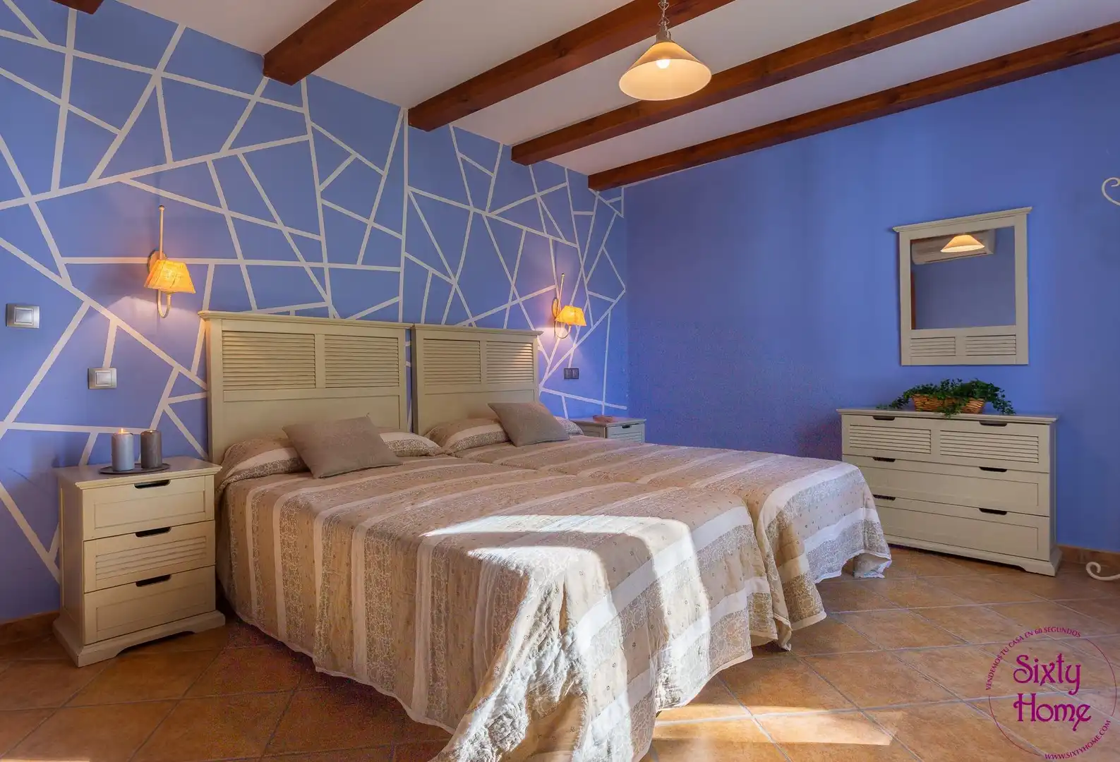 Dormitori de Casa adosada en venda en Ejea de los Caballeros amb Aire condicionat, Jardí privat i Terrassa