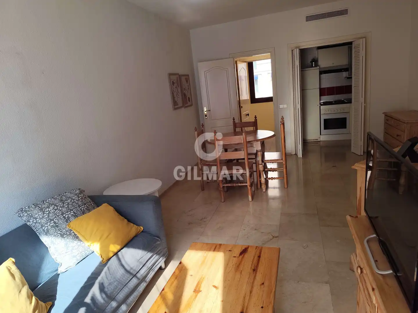 Sala de estar de Apartamento de alquiler en Sevilla con Calefacción y Amueblado