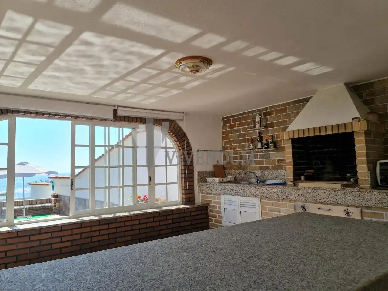 Cocina de Casa o chalet de alquiler en Oia con Jardín privado, Terraza y Piscina