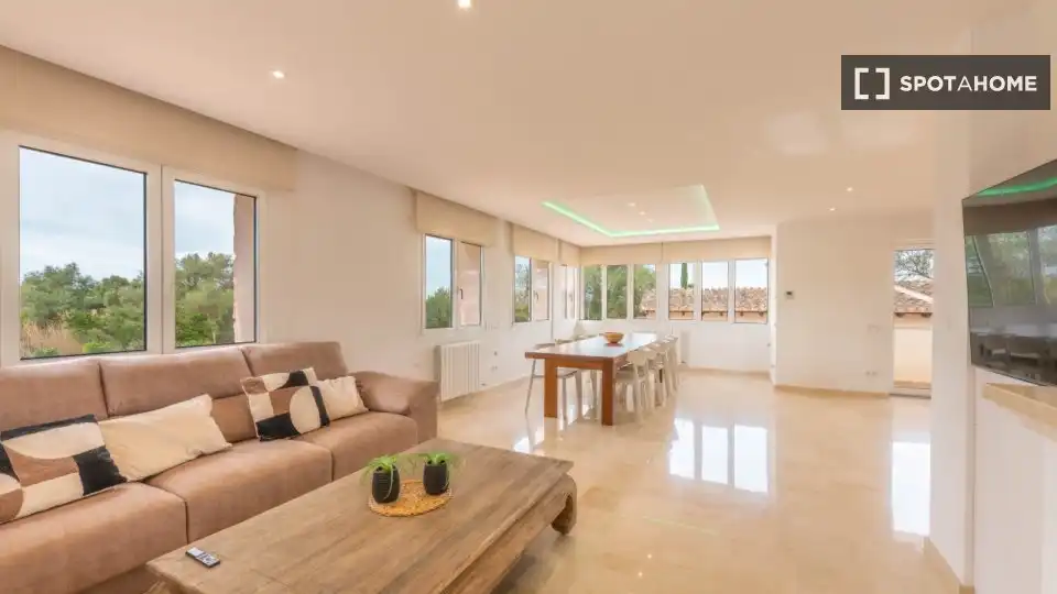 Living room of Apartments for share in  Palma de Mallorca  with Air Conditioner, Terrace and Furnished