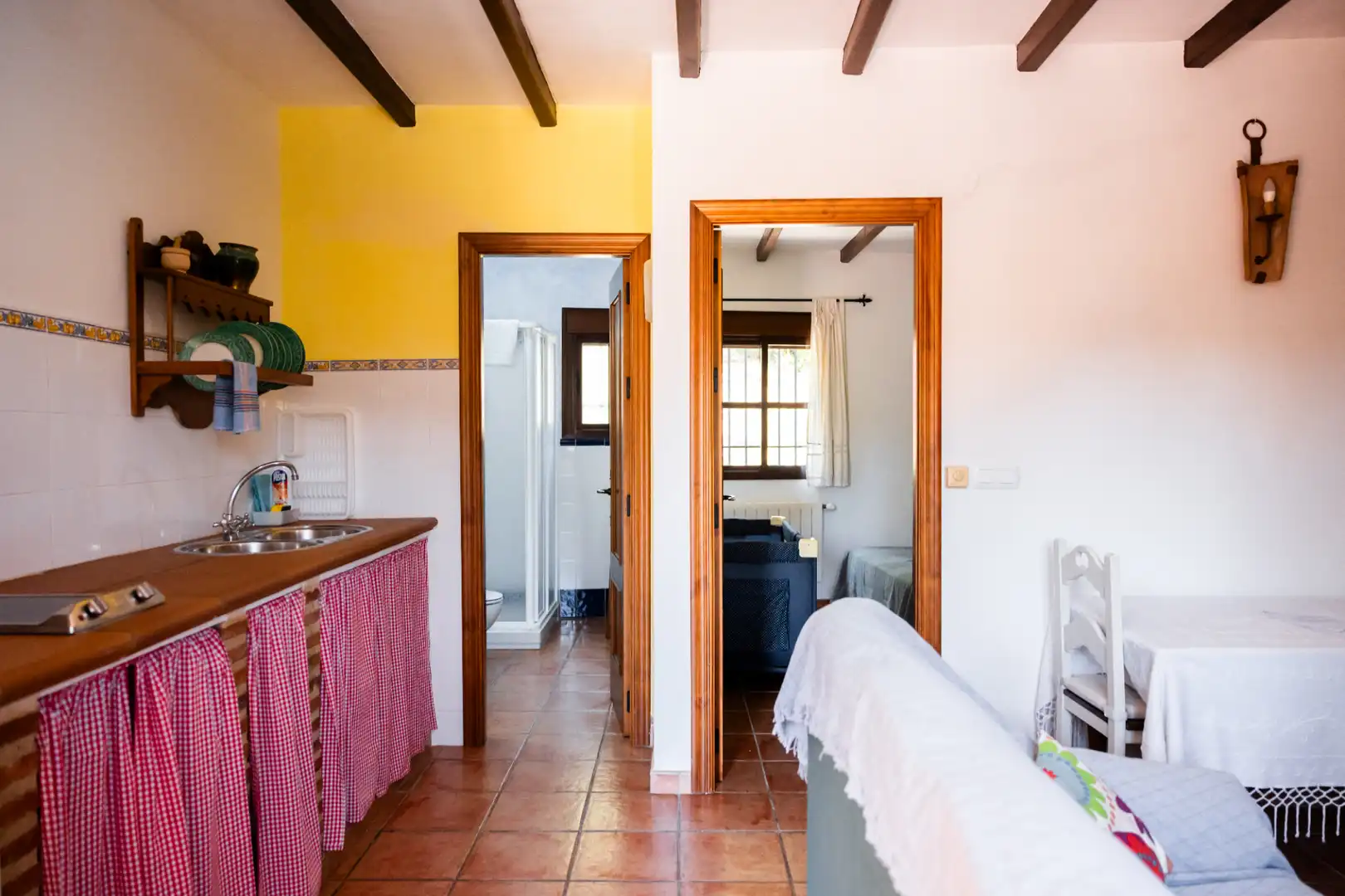 Cocina de Finca rústica en venta en Montejaque con Aire acondicionado, Jardín privado y Terraza