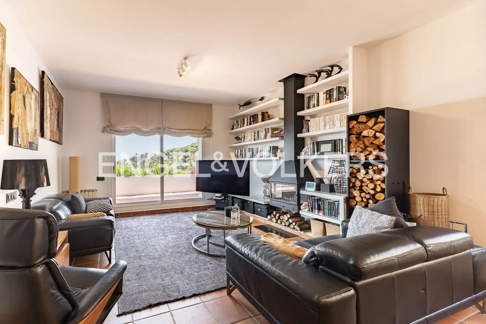 Sala d'estar de Casa adosada en venda en Sant Andreu de Llavaneres amb Aire condicionat, Calefacció i Terrassa