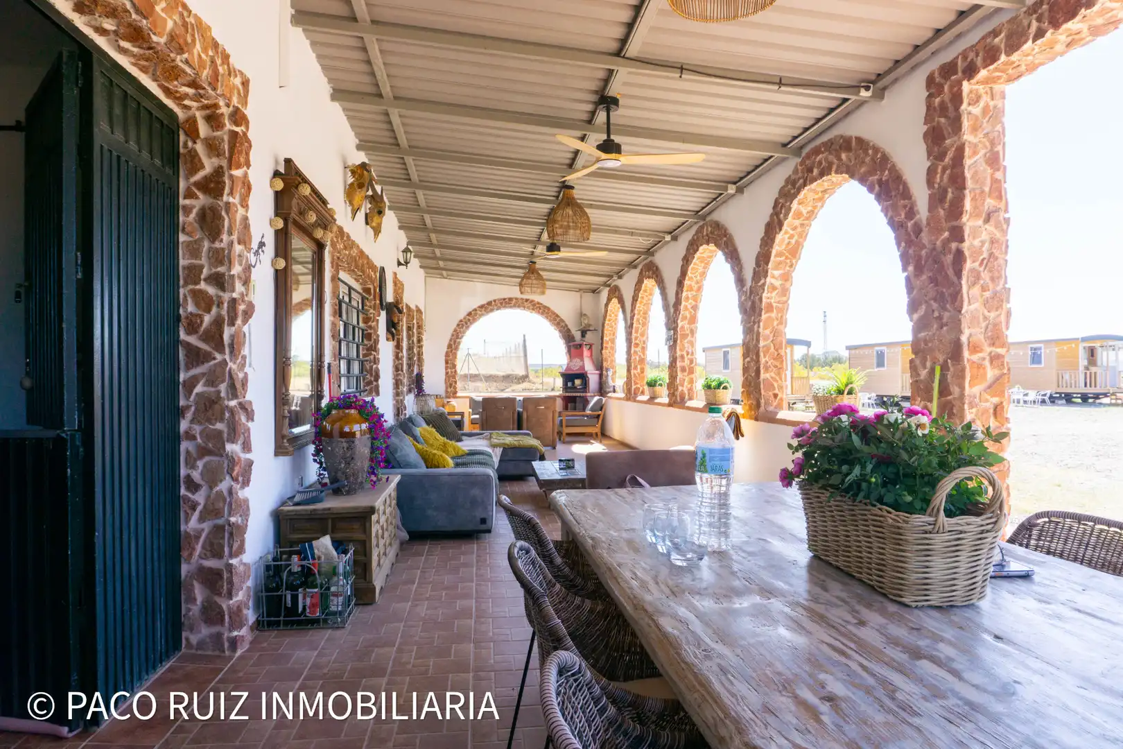Terraza de Finca rústica en venta en Tabernas con Aire acondicionado, Jardín privado y Terraza