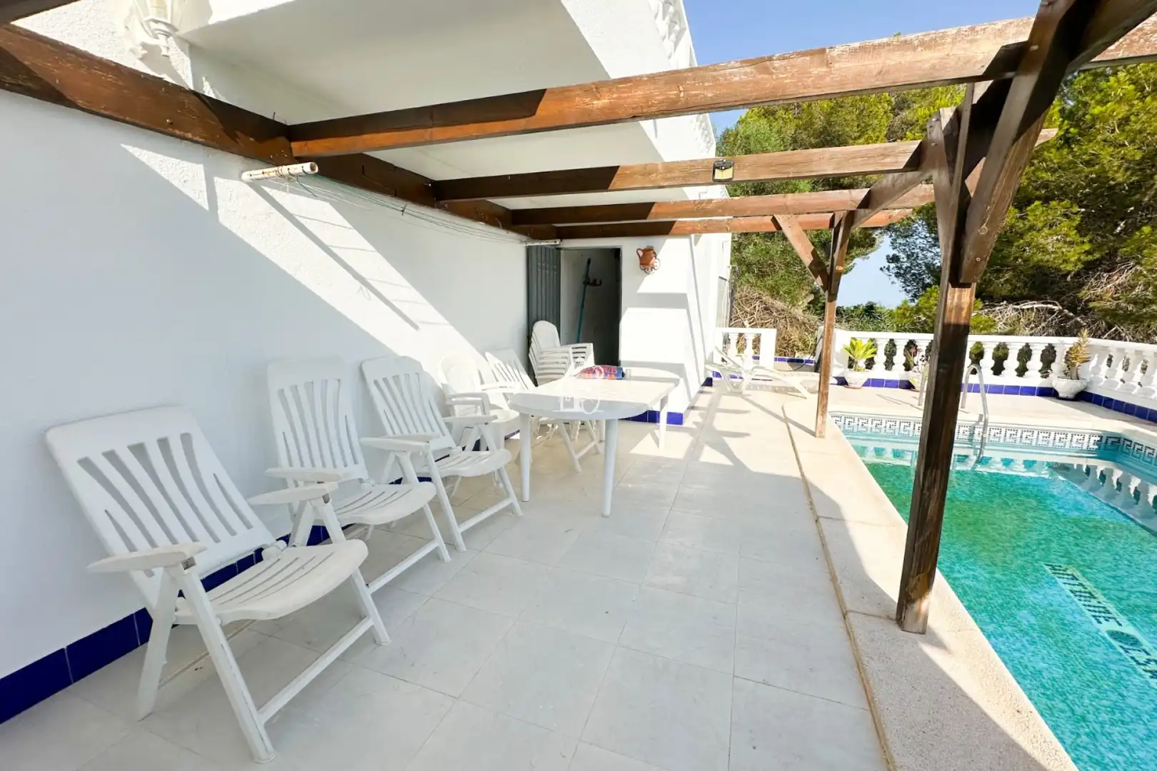 Terrasse von Country house zur Miete in Pilar de la Horadada mit Privatgarten, Terrasse und Abstellraum