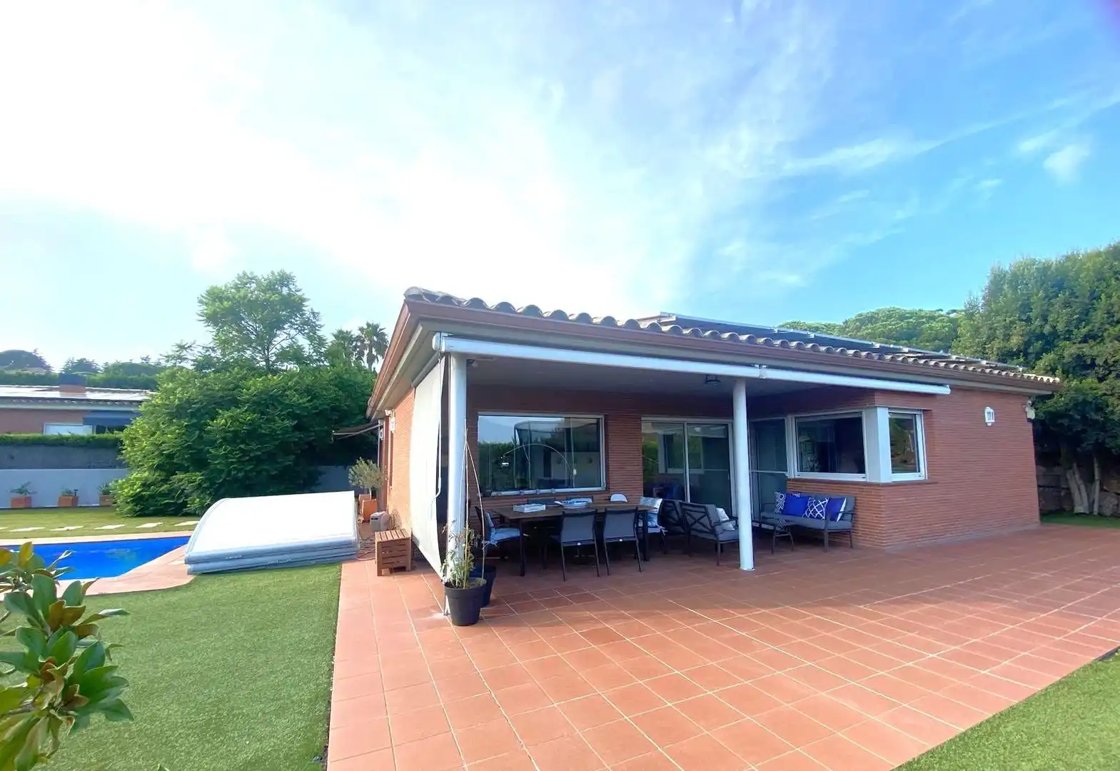 Terrasse von Haus oder Chalet zum Verkauf in Sant Vicenç de Montalt mit Klimaanlage, Heizung und Privatgarten