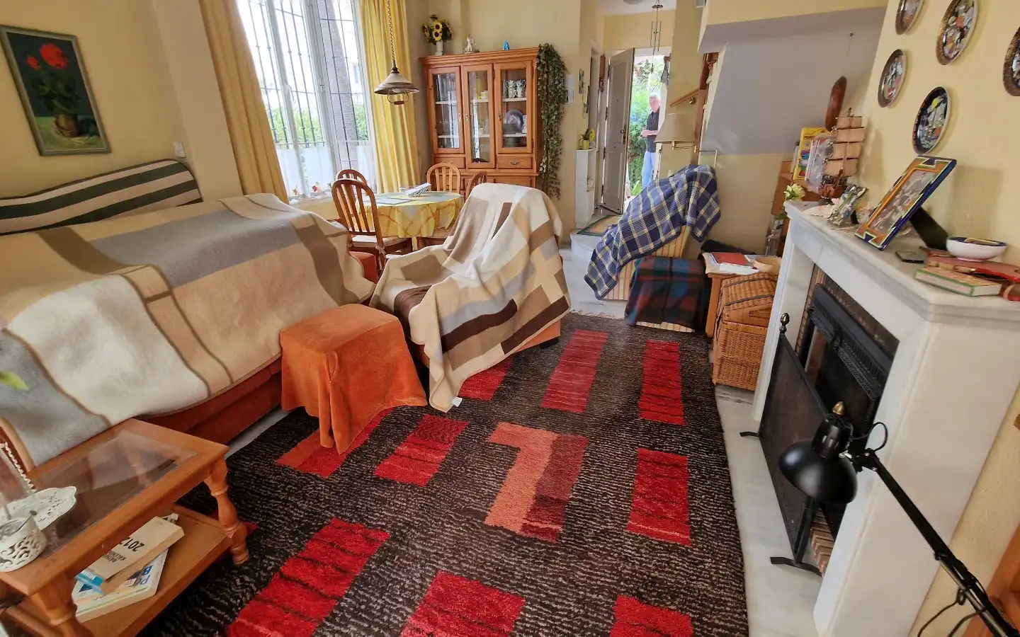 Sala d'estar de Apartament en venda en Mijas amb Aire condicionat, Terrassa i Moblat