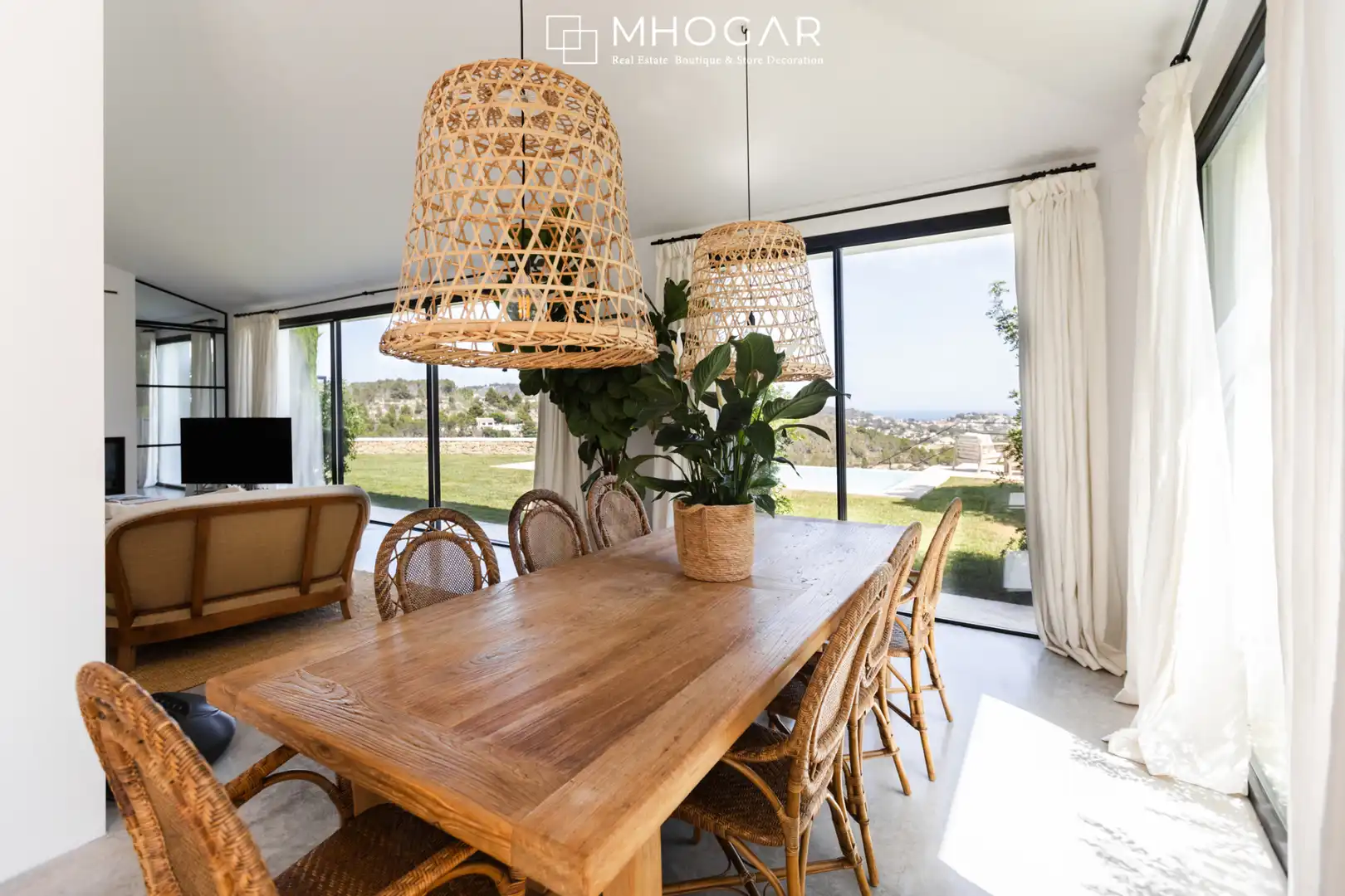 Menjador de Finca rústica de lloguer en Benissa amb Aire condicionat, Calefacció i Jardí privat