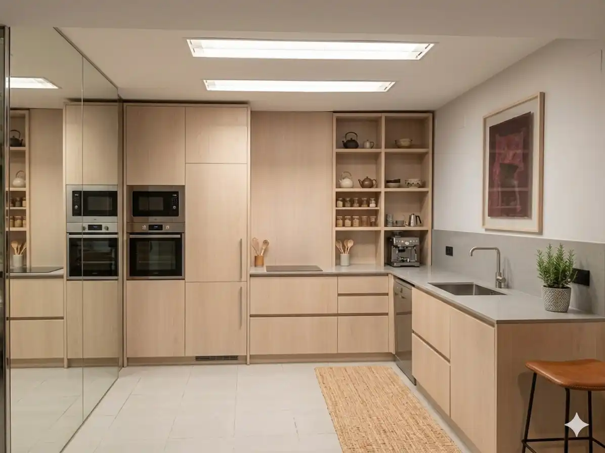 Küche von Loft zum Verkauf in Barcelona mit Klimaanlage und Heizung