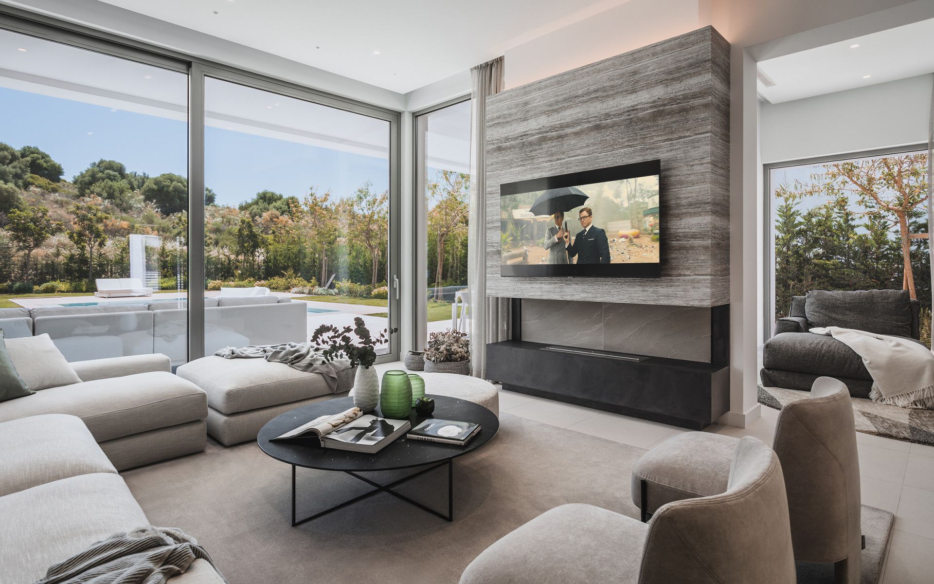 Living room of House or chalet for sale in Benahavís  with Air Conditioner, Private garden and Terrace