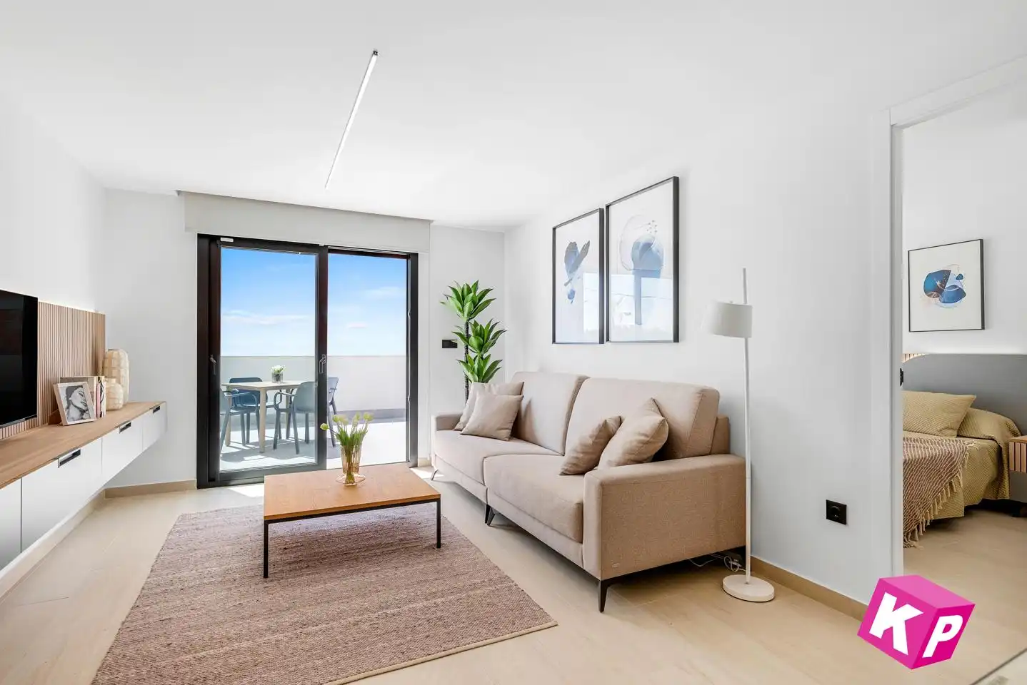 Sala de estar de Piso en venta en Guardamar del Segura con Aire acondicionado, Jardín privado y Terraza