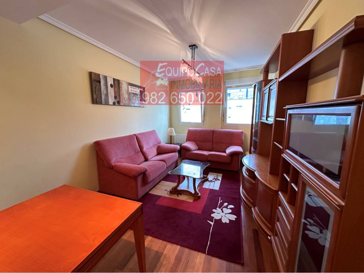 Sala de estar de Apartamento de alquiler en Lugo Capital con Parquet, Trastero y Amueblado