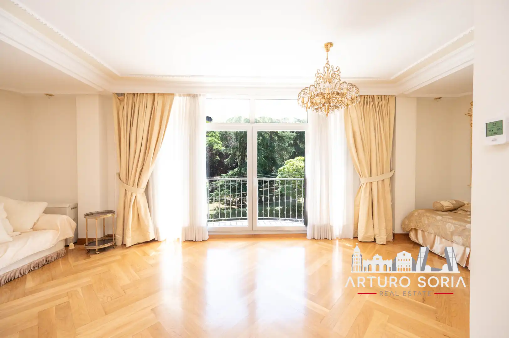 Wohnzimmer von Wohnung zur Miete in Madrid mit Klimaanlage, Heizung und Terrasse