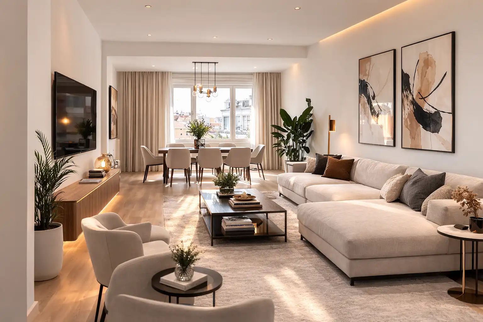 Living room of Flat for sale in Madrid  with Air Conditioner, Heating and Balcony