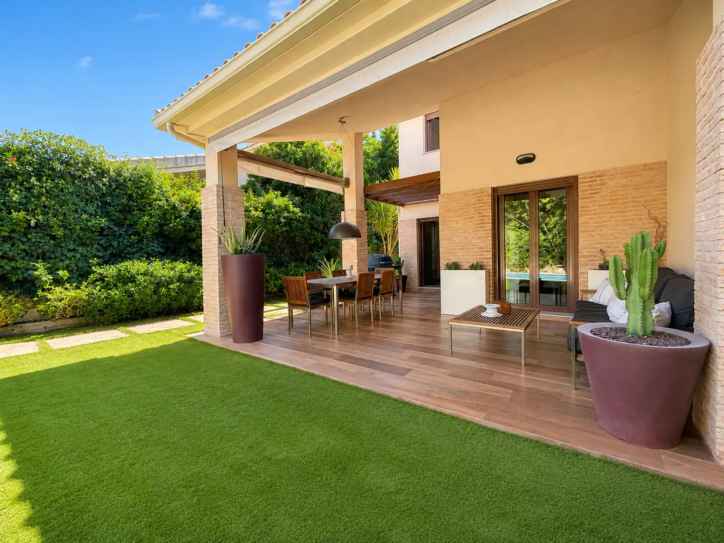 Terrace of Detached homes for sale in Mutxamel  with Air Conditioner, Heating and Private garden