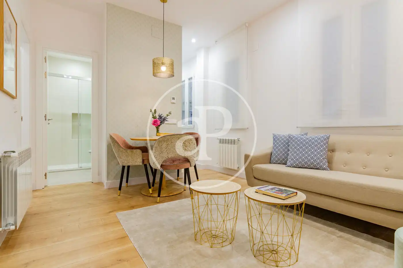 Living room of Flat for rent in Madrid  with Air Conditioner, Heating and Furnished