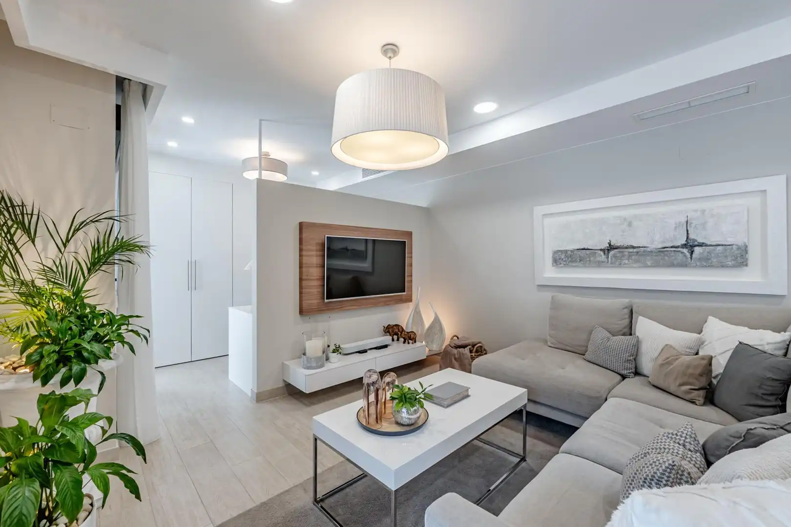 Wohnzimmer von Wohnung zum Verkauf in Boadilla del Monte mit Klimaanlage, Heizung und Terrasse