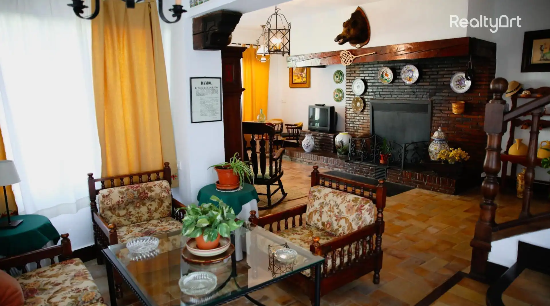 Sala d'estar de Casa o xalet en venda en El Castillo de las Guardas amb Aire condicionat, Calefacció i Jardí privat