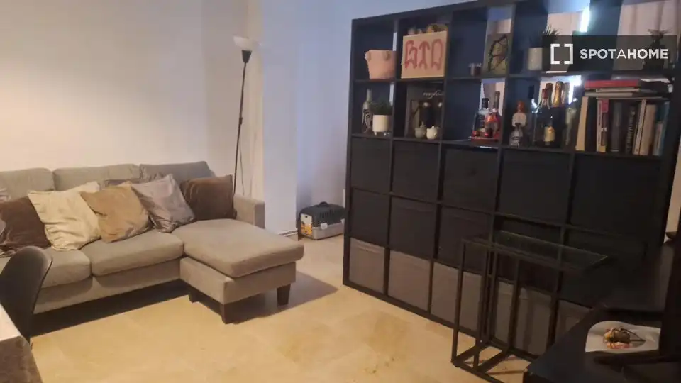 Living room of Flat for share in Sant Boi de Llobregat  with Air Conditioner, Heating and Furnished