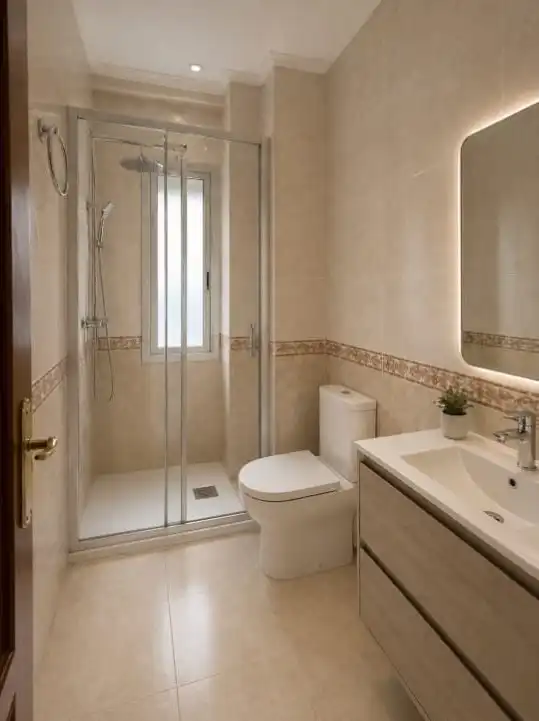 Bathroom of Flat for rent in Sevilla  with Air Conditioner and Furnished