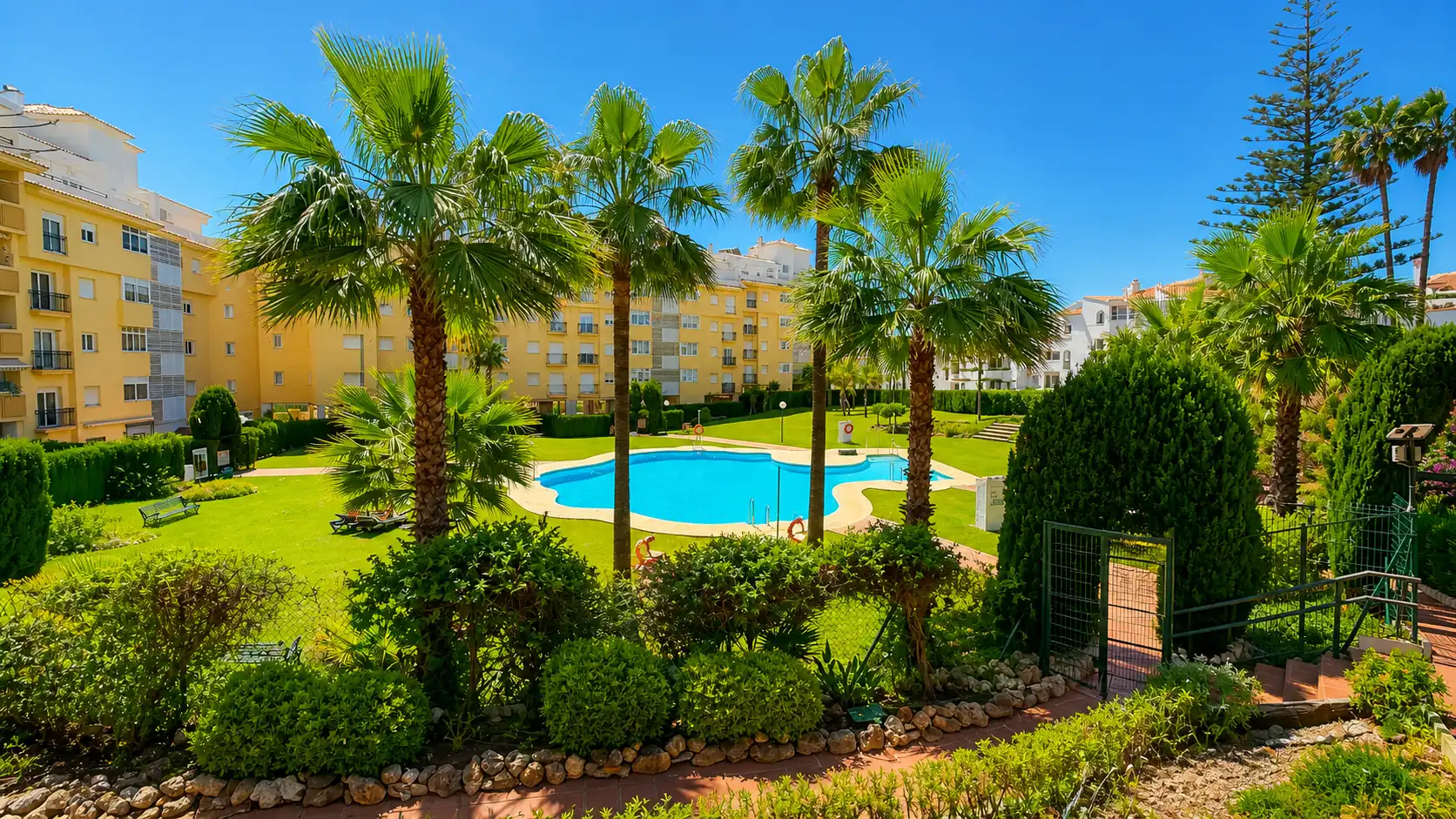 Jardín de Apartamento en venta en Mijas con Aire acondicionado, Terraza y Trastero