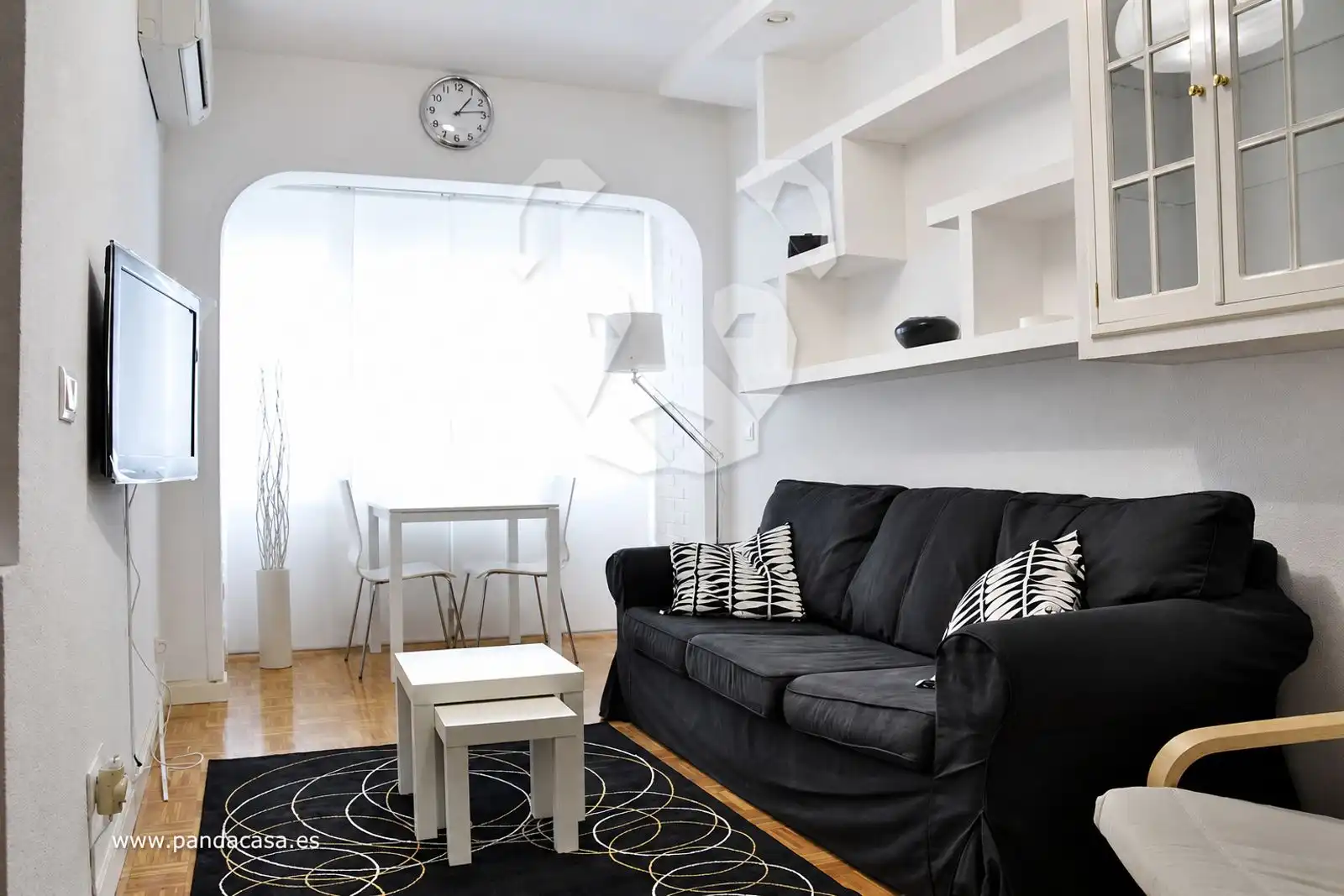Wohnzimmer von Wohnung zur Miete in Madrid mit Klimaanlage, Heizung und Schwimmbad
