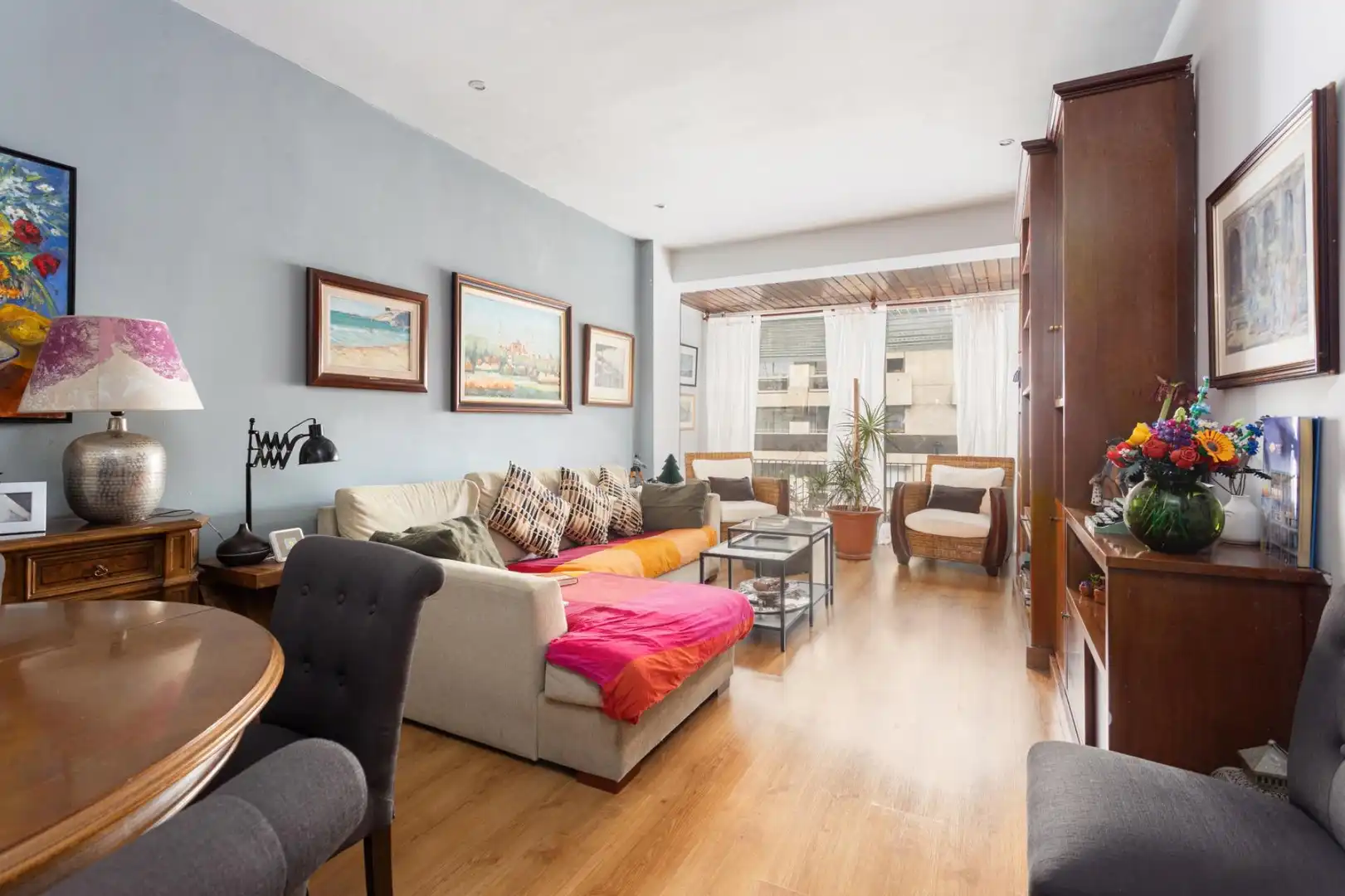 Sala de estar de Piso en venta en Barcelona con Aire acondicionado y Parquet