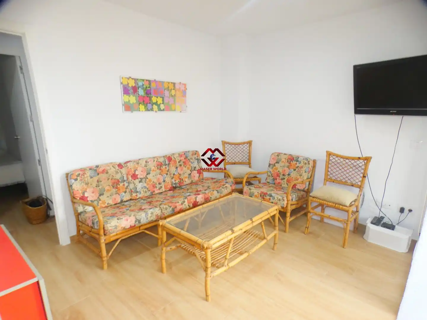 Sala d'estar de Pis en venda en Mazarrón amb Moblat i Balcó