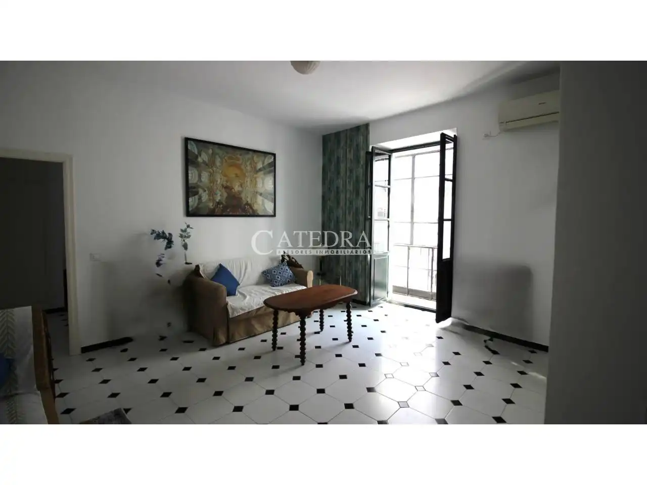 Dormitori de Apartament de lloguer en Sevilla amb Aire condicionat, Moblat i Balcó