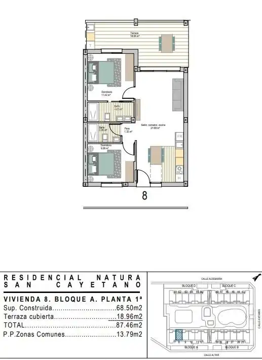 Appartement compact avec piscine à vendre à San Cayetano, imagen 20