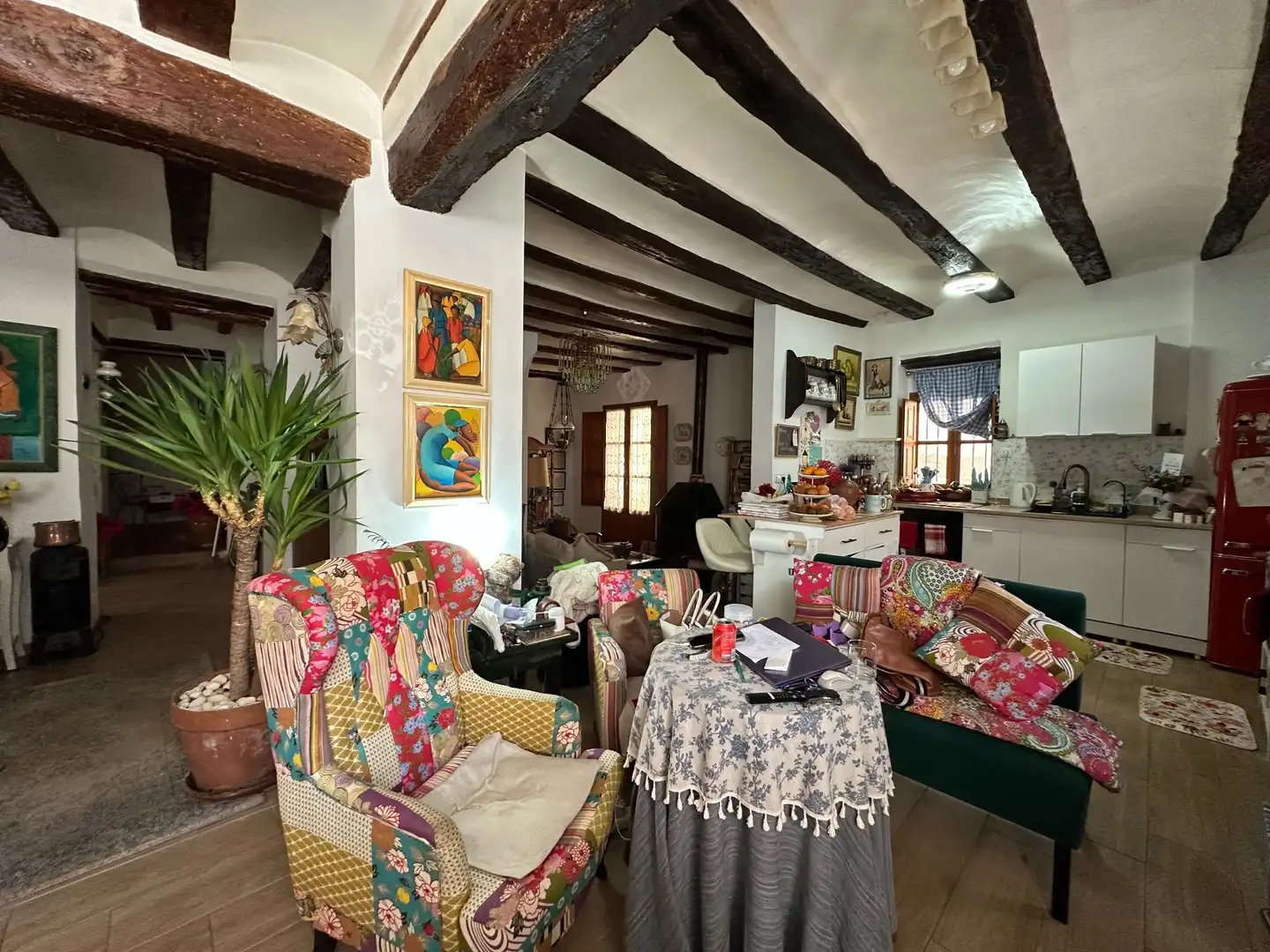 Sala d'estar de Finca rústica en venda en Ontinyent amb Calefacció, Terrassa i Traster