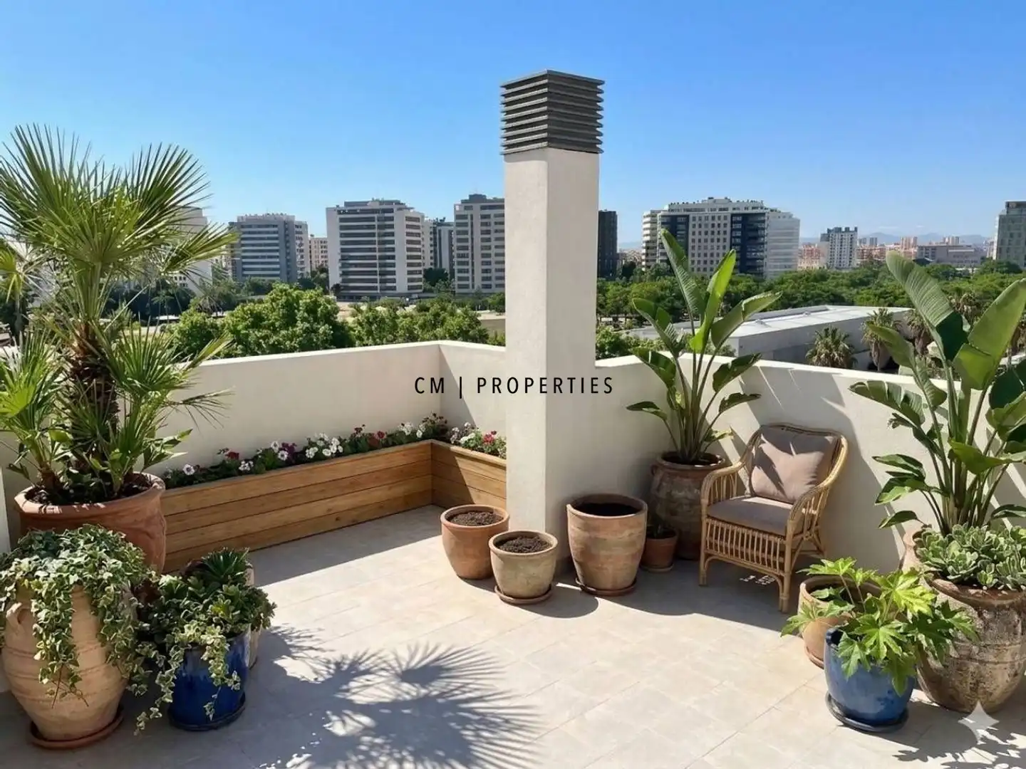 Terrasse von Dachboden zur Miete in Valencia mit Klimaanlage, Heizung und Terrasse