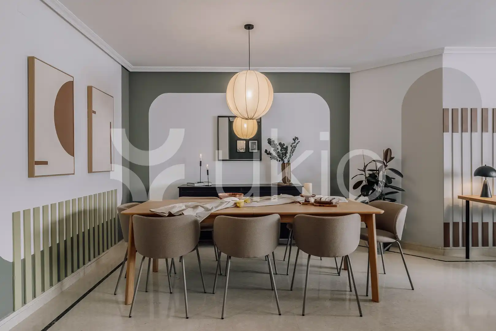 Comedor de Apartamento de alquiler en Madrid con Aire acondicionado, Calefacción y Amueblado