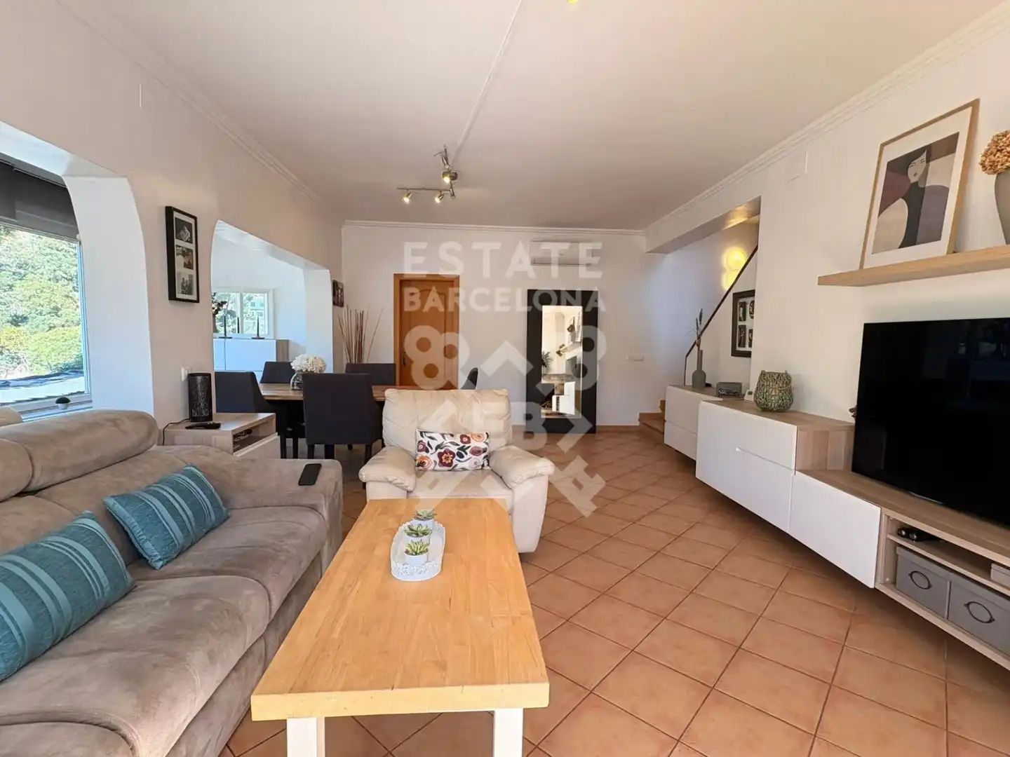 Sala d'estar de Casa o xalet en venda en Lloret de Mar amb Aire condicionat, Calefacció i Jardí privat